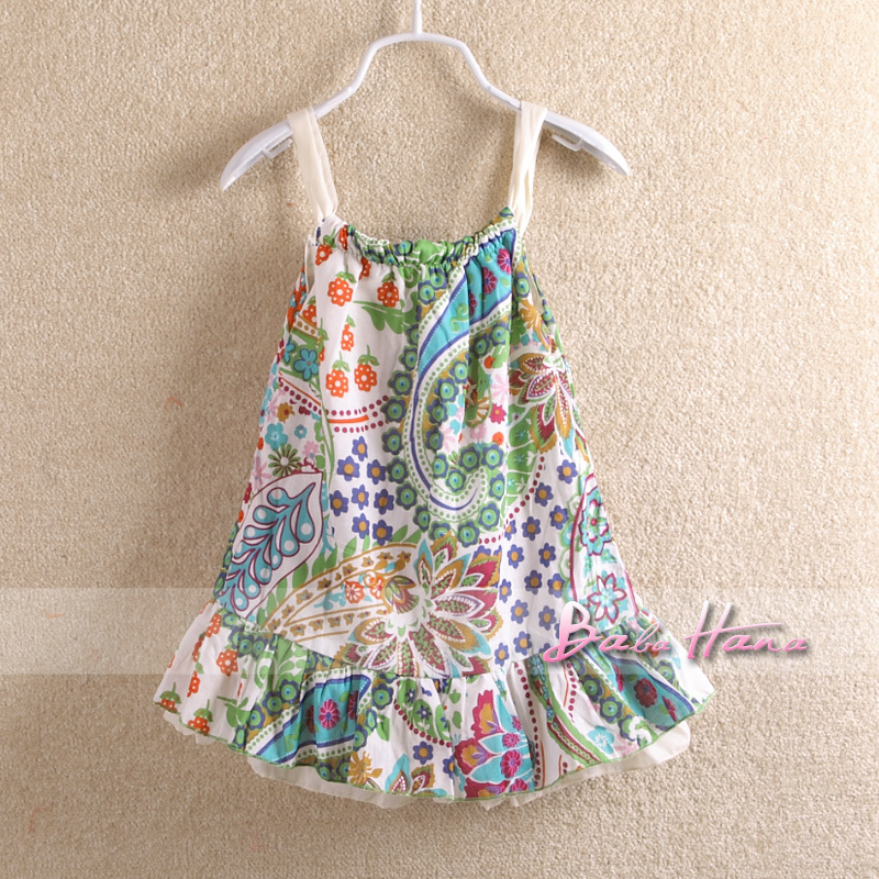 12 girls clothing child children baby print spaghetti strap top summer vest basic shirt