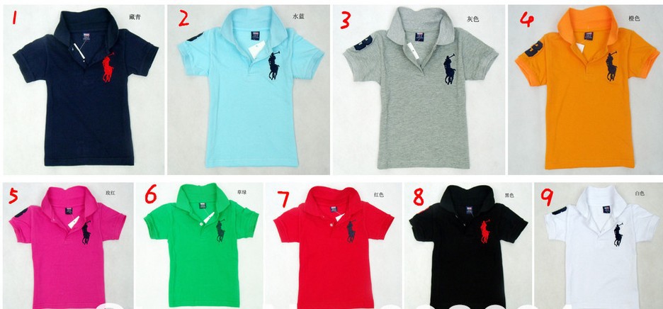 12 new Korean summer children's clothing boy lapel T-shirt cotton short-sleeved T-shirt
