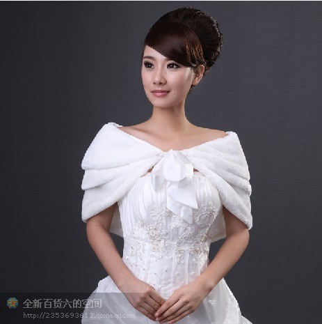 12 New White  Wedding Faux Fur Shrug Wraps Bridal Special Occasion Shawls
