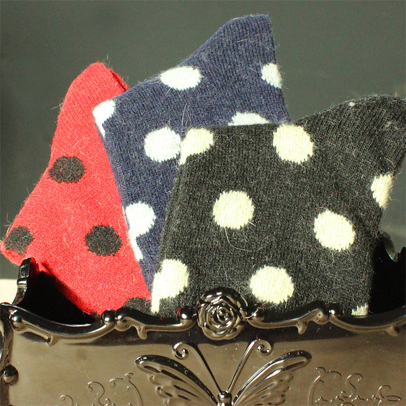 12 Pairs/Lot Free Shipping Dot  Shape Mutiful Colors Women Winter Short Socks Cotton