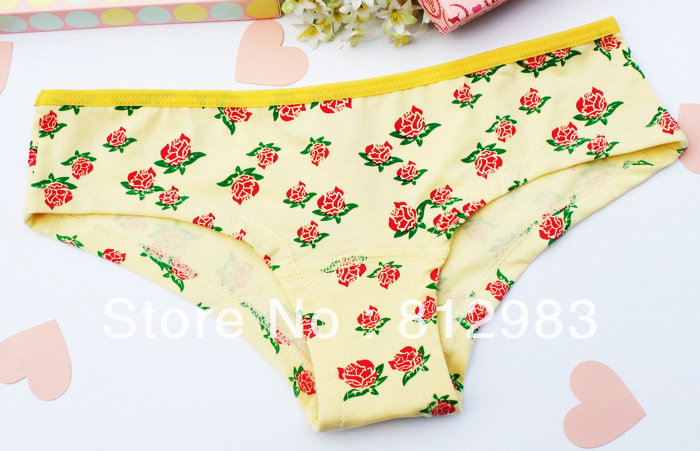 12 pcs/ lot Floral Panites Briefs Low Waist  M/L Push-up  Ladies' Fashion  Underwear JY069A Free Shipping
