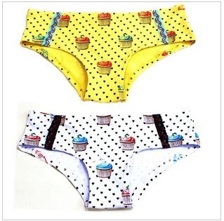 12 pcs / lot Sexy  Cotton Panites Briefs White Yellow Low Waist VS  M/L Women  Underwear JY039A  Free Shipping