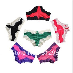 12 pcs/ lot Sexy Solid  Lace Transparent Panites Briefs Low Waist  M/L Ladies' Fashion  Underwear JY010A  Free Shipping