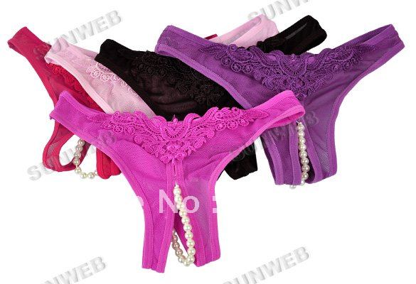 12 PCS/LOT Wholesale Sexy Ladies Open Crotch Thongs G-string V-string Panties Knickers Underwear 6 Color Free Shipping 7260