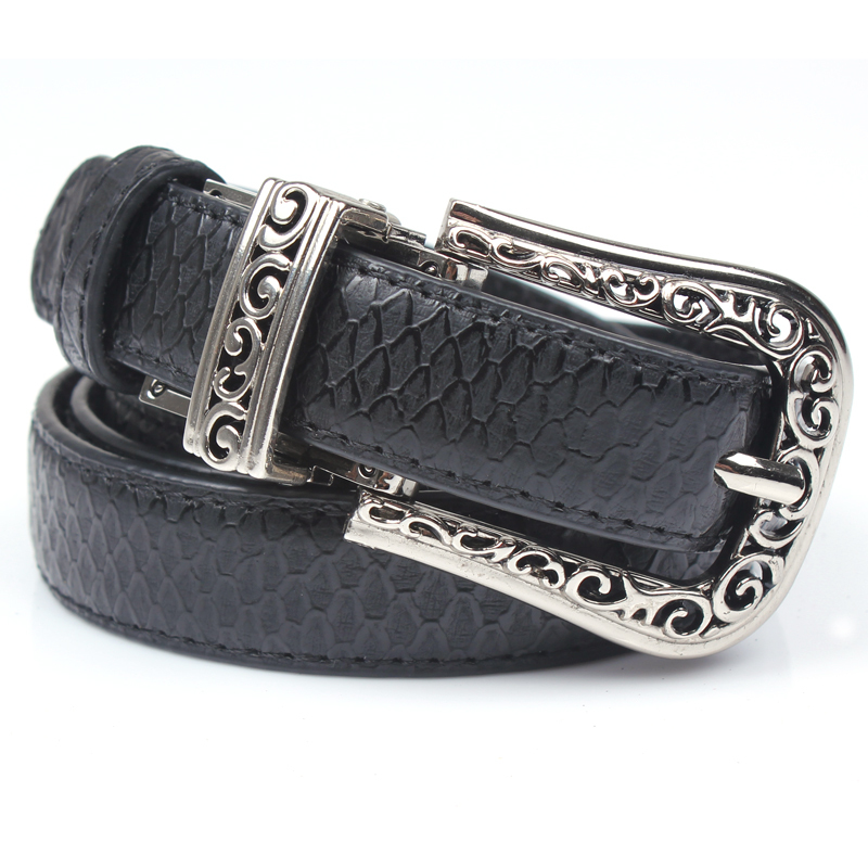 12 vintage cutout silver clasp genuine leather women's strap fashion belt female decoration all-match