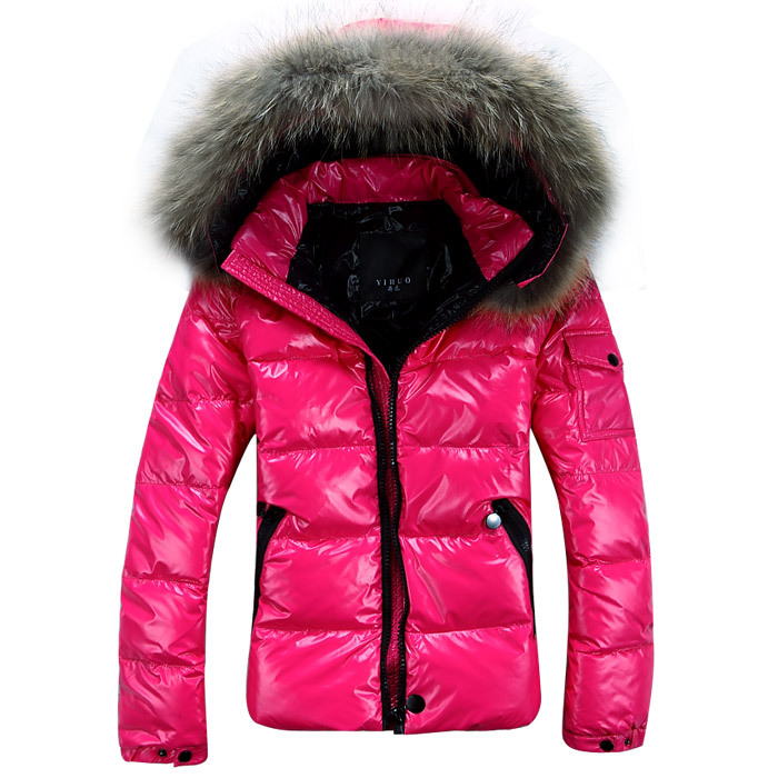 12 winter slim large fur collar short design down coat female
