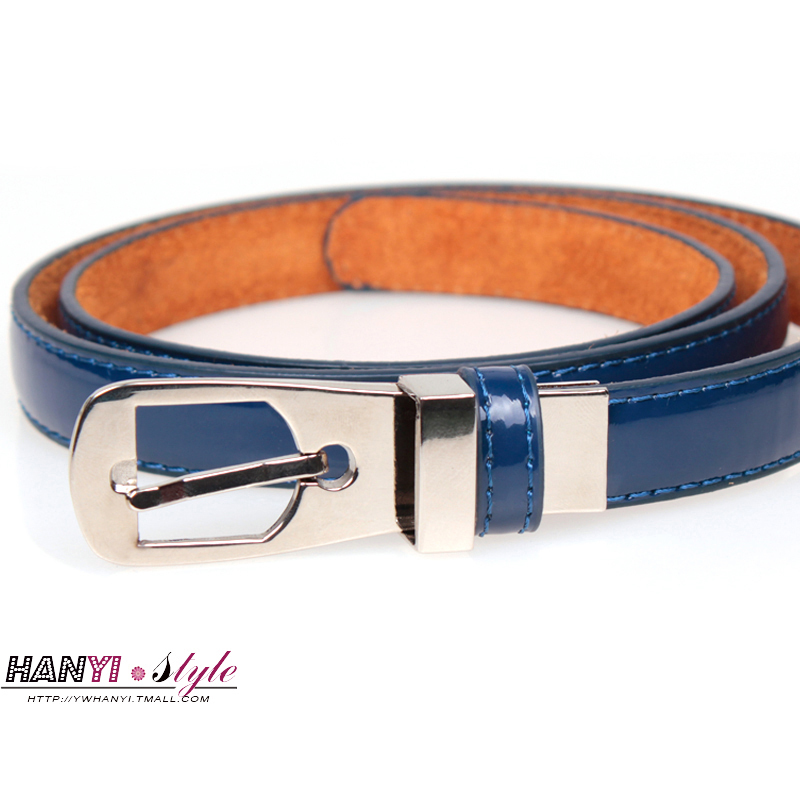 12 women's belt strap Women genuine leather all-match decoration thin belt female fashion japanned leather