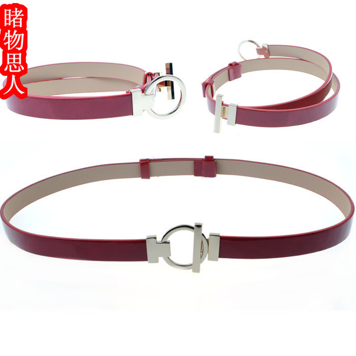 12 women's fashion belt genuine leather thin belt strap decoration all-match cronyism