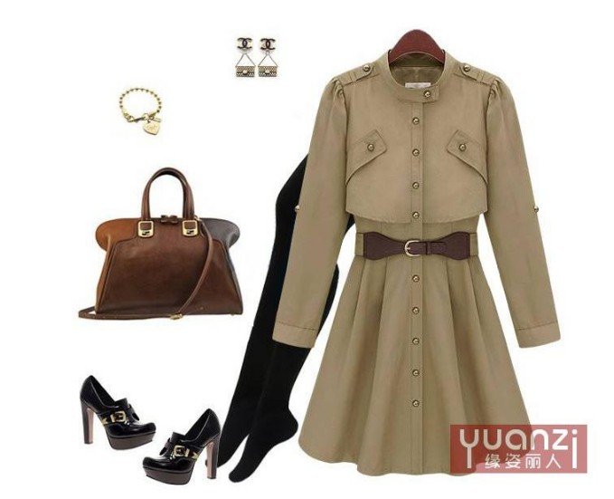12 years autumn outfit new long sleeve fashion cultivate one's morality dust coat+free shipping