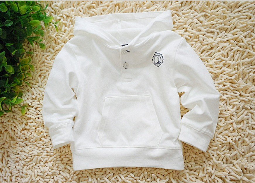 12 years of autumn children's clothes girls who baby clothes coat boy's white hooded clothing baby who han children's wear coat
