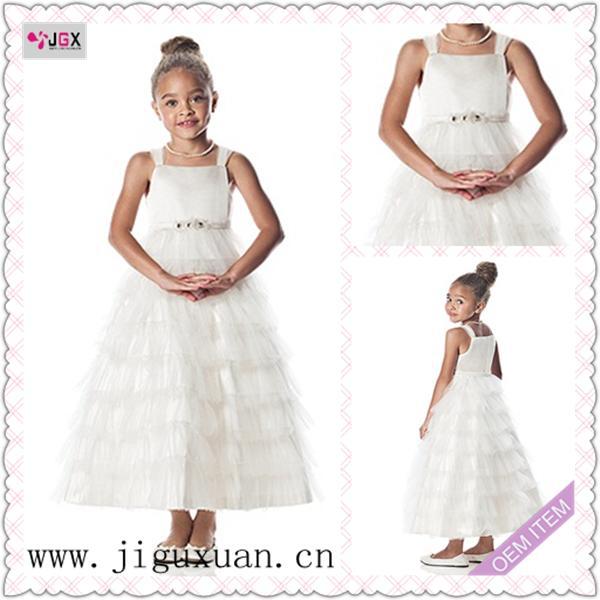 1204-1hs Pink Taffeta Cap-Sleeve A-Line Style Ankle-Length ivory flower girl dress