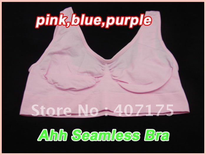 120pcs/lot=40sets Ahh Bra Seamless Bra The Comfortable Bra no padding,3 Color a Set Only One Set Sale(Retail packaging)
