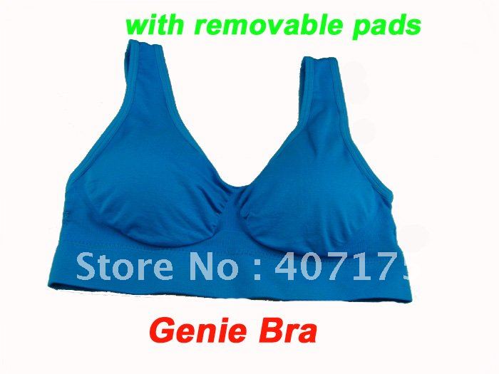 120pcs/lot=40sets ARRIVAL SEAMLESS GENIE BRA WITH REMOVEABLE PADS,3 COLOR A SET ONLY ONE SET SALE(Retail packaging)
