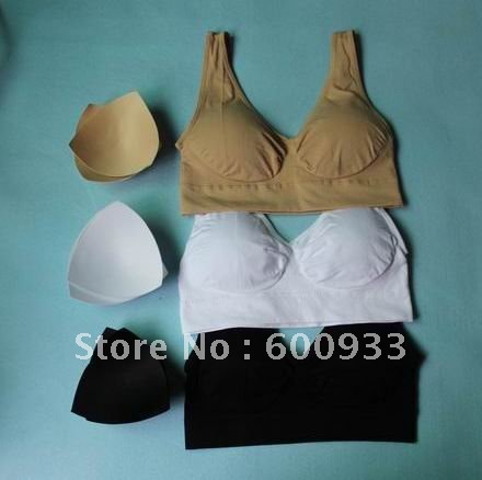 120pcs/lot=40sets EMS free shipping Genie Bra with removal pads in OPP Bag Package