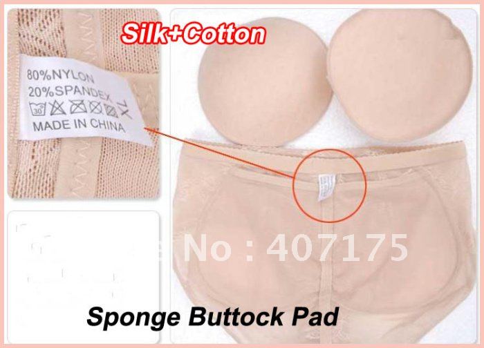 120pcs/lot Buttock Pad Body Shaping Shorts Soft Sponge Raise ButtocksWomen Panties Low Waist Hold Buttock Shape Panties(OPP bag)