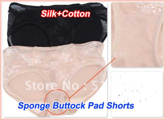 120pcs/lot Sponge Buttock Pad Body Shaping Shorts Women Panties Hold Buttock Shape Panties Healthy Underpants (OPP bag)