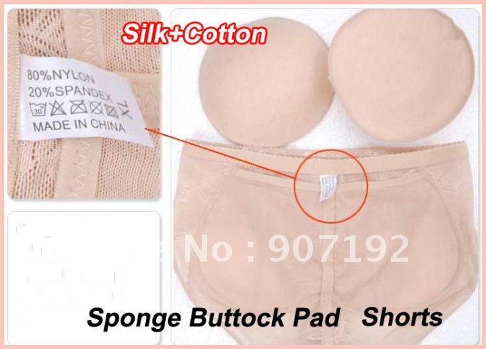 120pcs/lot Sponge Buttock Pad Body Shaping Shorts Women Panties Hold Buttock Shape Panties Healthy Underpants(OPP bag)