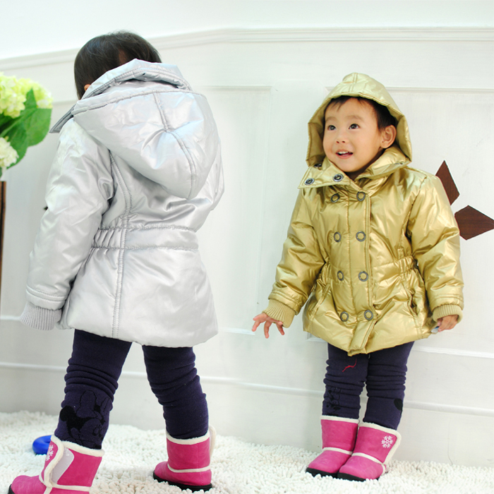 12111 double breasted thickening thermal child wadded jacket baby wadded jacket cotton-padded jacket
