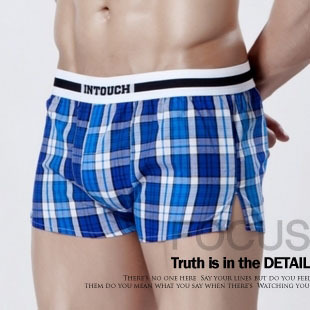 1212 intouch male panties plaid aro pants pajama pants lounge pants men's shorts at home 2