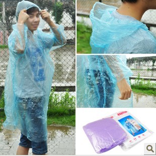 1254 disposable raincoat portable raincoat outdoor thin 15g