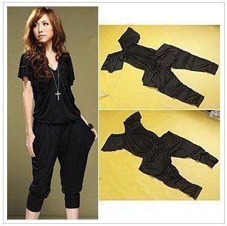 1278 Korean ladies ' trousers for spring summer 2012 v-neck Harun jump suit Siamese trousers even trousers Siamese clothes