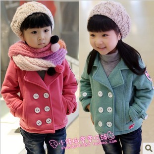 1286 2012 autumn and winter girls clothing wincey thickening outerwear jacket