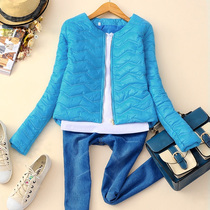 129 3 women's fashion slim thermal design short wadded jacket outerwear women's cotton-padded jacket 211w204-5