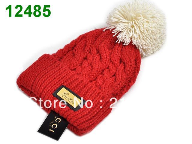 12Colors! Free Shipping 2013 New100% of the wool Fashion Women  Cap Knitted Winter Hat