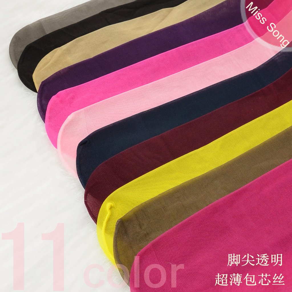 12d Core-spun Yarn multi-colored candy color multicolour stockings women's pantyhose