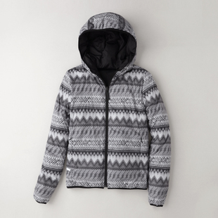 12few12284 brief women's casual reversible down coat t