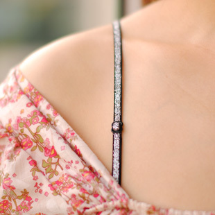 12pairs/Lot 58 bra belt silveryarn ubiquitous1 shoulder strap underwear belt 0.6mm pectoral girdle