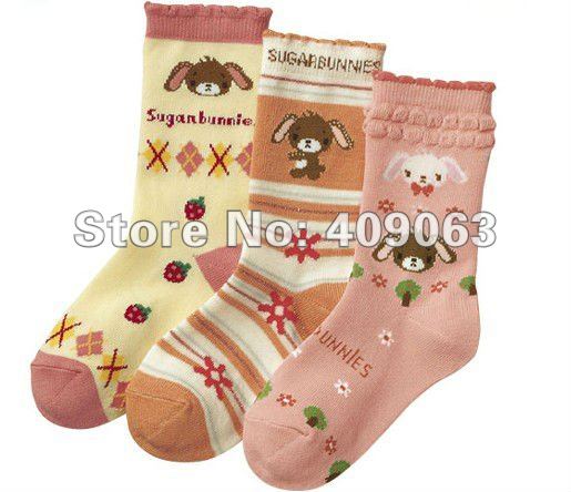 12pairs/lot cartoon deisgn baby girls knee high socks cotton kids socks free shipping