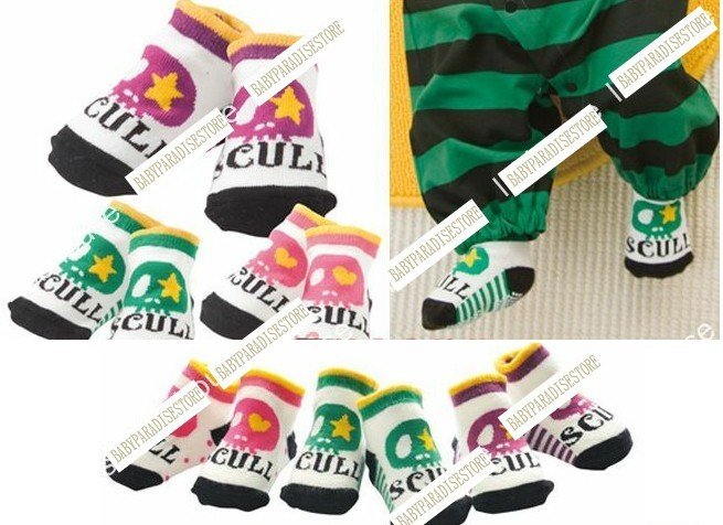 12pairs/lot,Free shipping lovely star kid's Sole Socks, infant Anti-slip Walking Socks, Children's Cotton Stockings