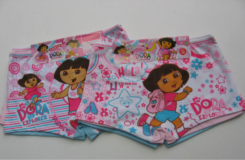 12pcs/lot Cotton Dora children's underpants pants for girls, Dora Girl Boyleg M/L/XL/XXL 4SIZE
