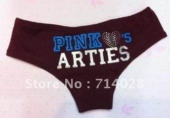12pcs/lot Free shipping VS Pink Arties panties, womens panties, ladies panties, Cotton panties, three colors