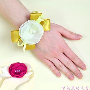 15$Mini Order Colour bride wrist length camellia flower sweet wedding jewellery hand flower hand flower bridesmaid