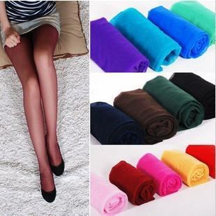 $15 off per $150 orde free shipping Ultra-thin candy color stockings velvet pantyhose summer socks female 15d
