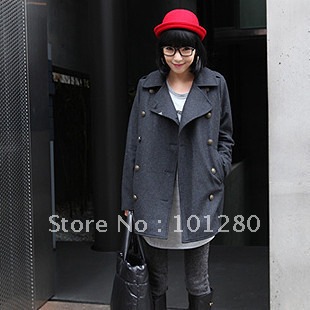 $15 off per $150 order 2012 trench women's woolen outerwear cloak wool coat winter overcoat female