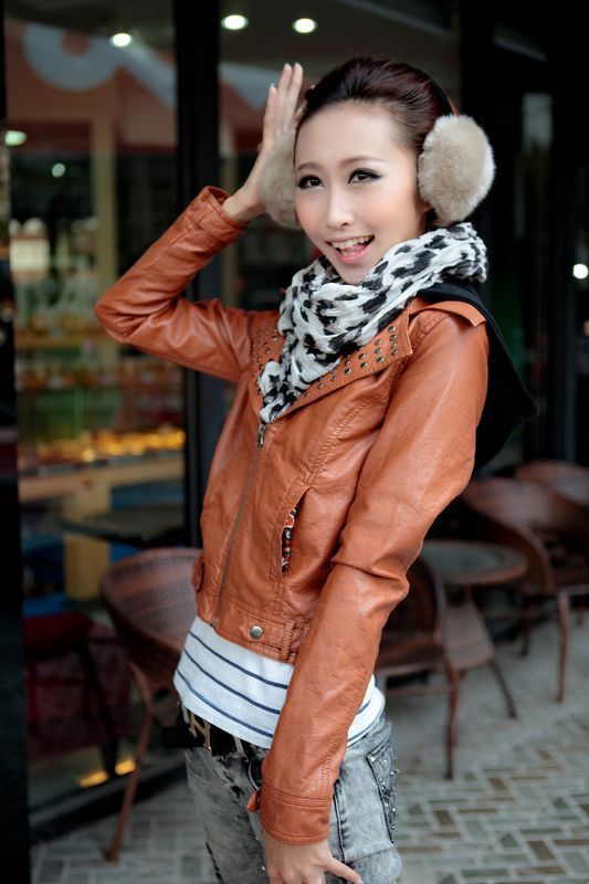 $15 off per $150 order Limited edition fashion women's leather clothing motorcycle jacket women's shorts coat hat detachable