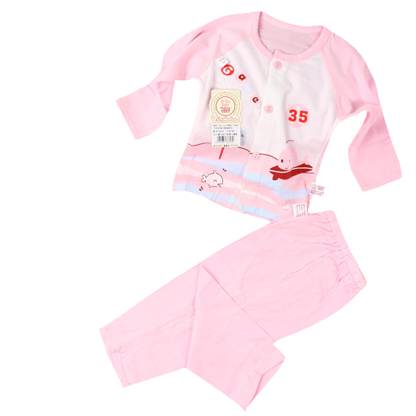 150 spring and autumn 100% cotton underwear set newborn baby 100% cotton sleepwear