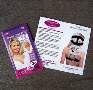 1500pcs/lot(500set) control clip Perfect Adjust Bra Strap Clip Cleavage Control Clip