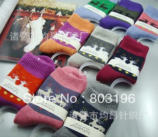 15Pairs/Lot Winter Keep Warm Cotton Women's Socks 5 Colors Free Shipping