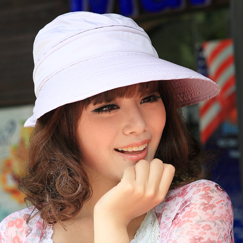 16 summer big brim hat sun-shading zipper dual visor women's sunscreen sun-shading hat