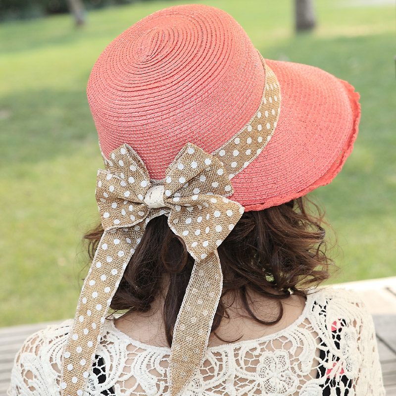 16 summer sunscreen strawhat large along the sunbonnet peach laciness women's sun hat sun hat