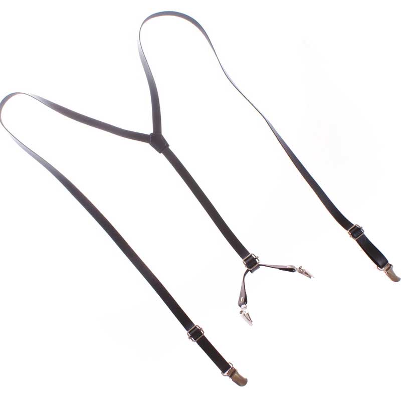 1639 1.3 leather PU fashion casual clothing personality suspenders