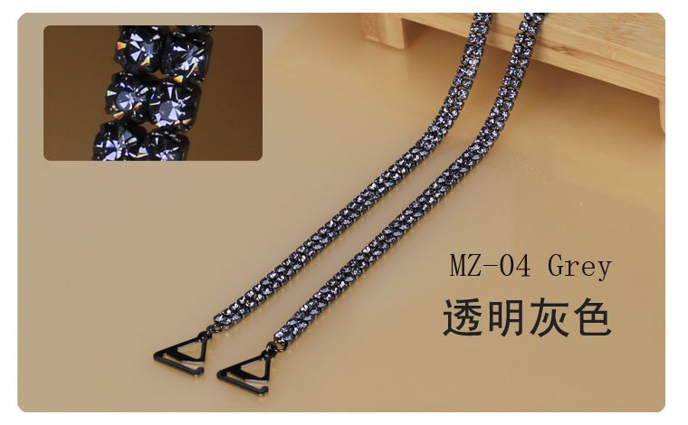 16pair/lot fashion Grey Double row Crystal Diamond Bra straps/Shoulder Bra straps wholesale. Free Shipping