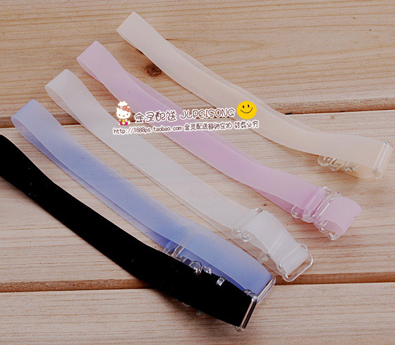 17 A47 summer mm slip-resistant silica gel shoulder strap transparent pectoral girdle underwear belt 1.5cm