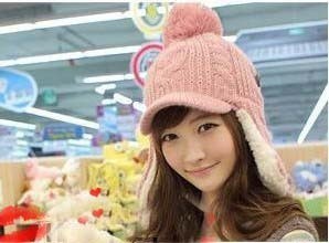 17 M81 twisted knitted hat cap knitted hat lei feng cap ear protector cap