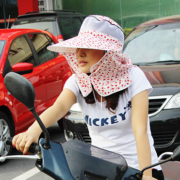 17 Sun hat cycling cap dust cap working cap female summer anti-uv sunbonnet