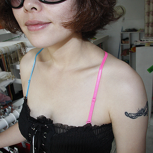 1782 circle cross multicolour asymmetrical shoulder strap underwear pectoral girdle belt